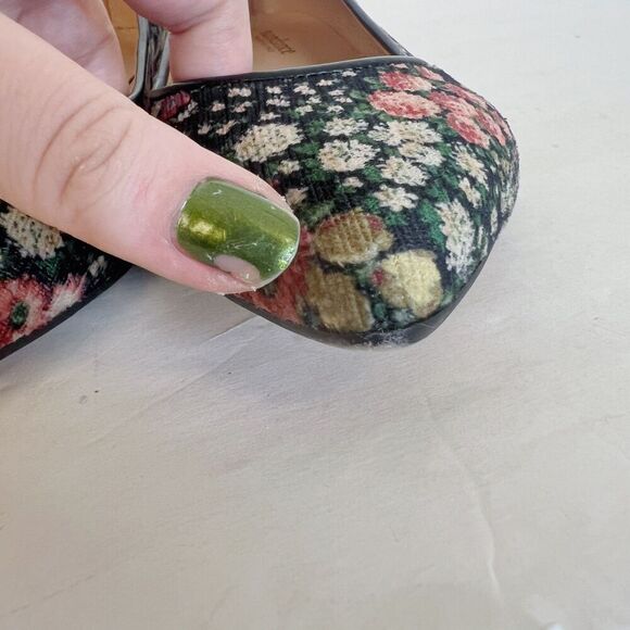 Sundance Marais Black Velvet Floral Pointed Toe Flats Women's Size 9-9.5 - Picture 4 of 8